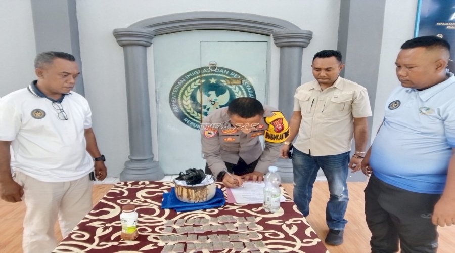 Lapas Ternate Gagalkan Peredaran Diduga Ganja, 50 Sachet Diamankan