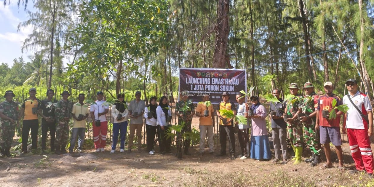 Lapas Geser Dukung Aksi Emas Hijau Koramil Geser, Tanam Pohon Sukun untuk Perkuat Ketahanan Pangan
