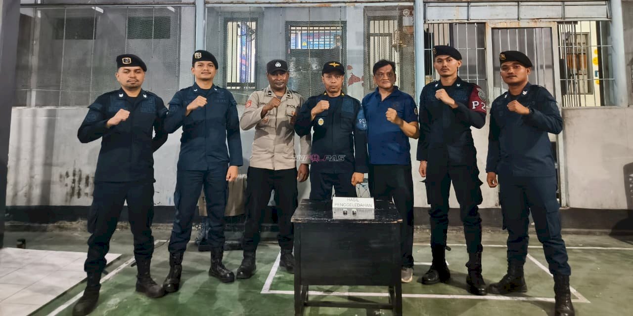 Masuki Bulan Kemerdekaan, Lapas Wahai Perketat Razia dengan Polsek Wahai