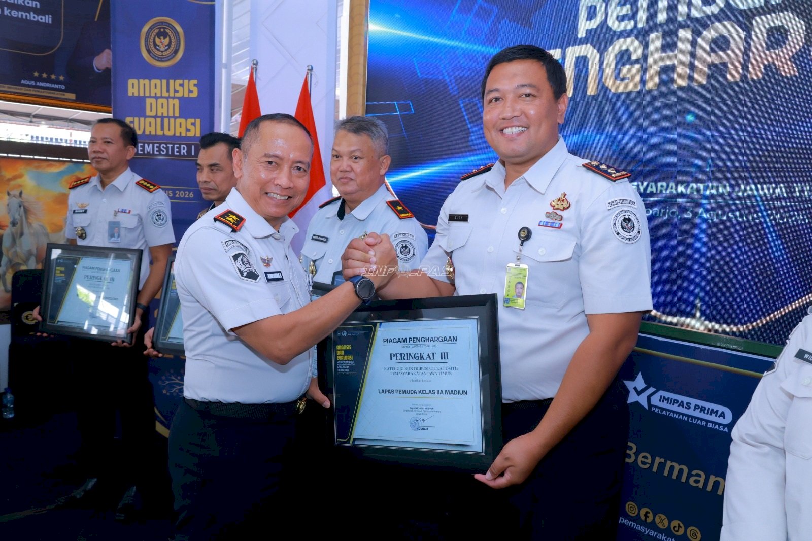 Bangun Citra Positif Pemasyarakatan,  Lapas Pemuda Madiun Raih Penghargaan Kehumasan