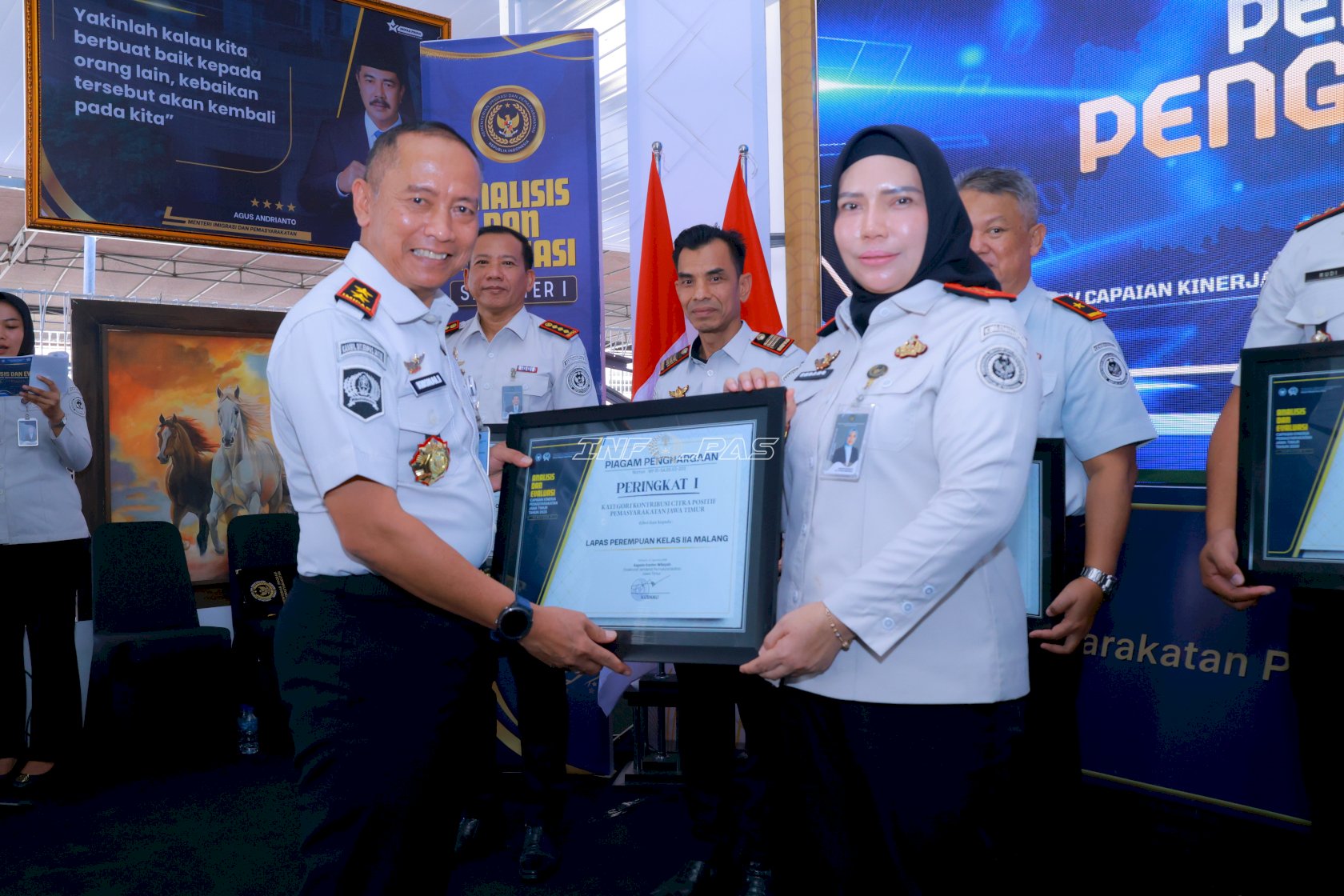 Lapas Perempuan Malang Borong Empat Penghargaan Kinerja Semester I Pemasyarakatan Jawa Timur