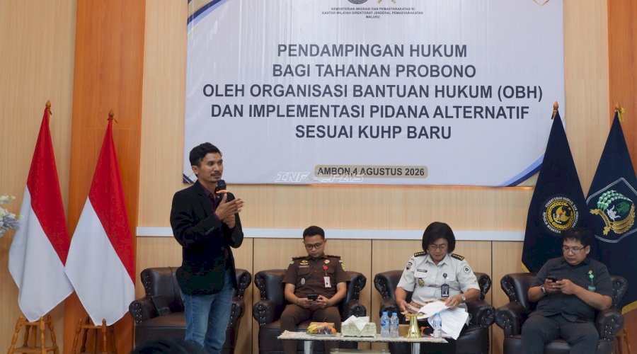 Pemasyarakatan Maluku Perkuat Kompetensi Petugas melalui Sosialisasi Pendampingan Hukum Pro Bono dan Implementasi KUHP Baru