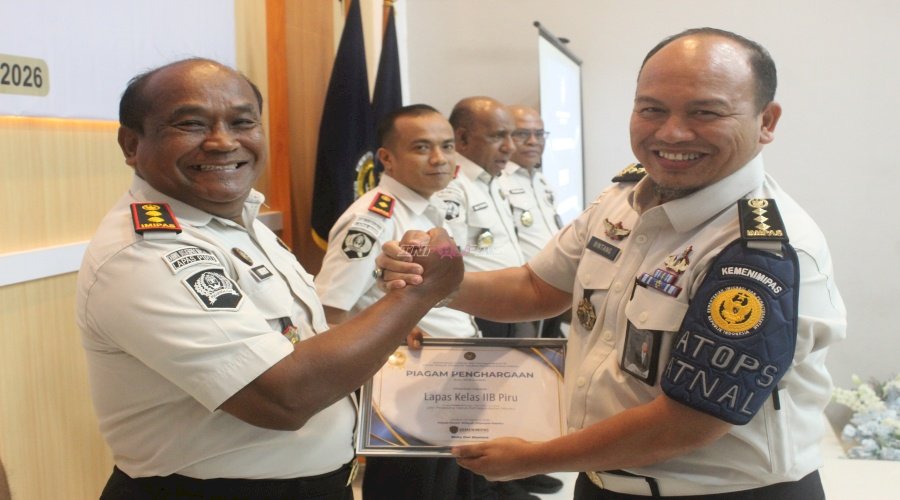 Lapas Piru Raih Dua Penghargaan pada Anev Kinerja Triwulan II Semester I Kanwil Ditjenpas Maluku