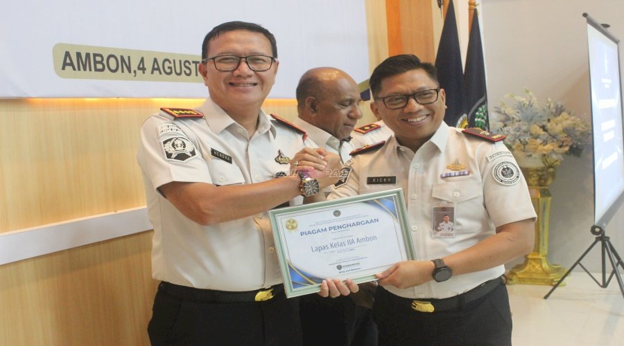 Anev Triwulan II, Lapas Ambon Sabet Dua Penghargaan Bergengsi 