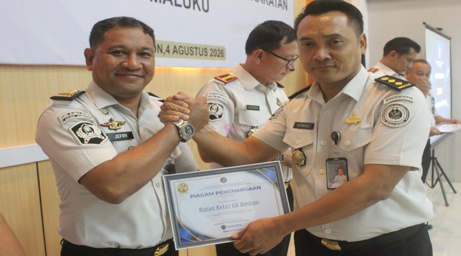 Rutan Ambon Raih Dua Penghargaan pada Anev Triwulan II Kanwil Ditjenpas Maluku