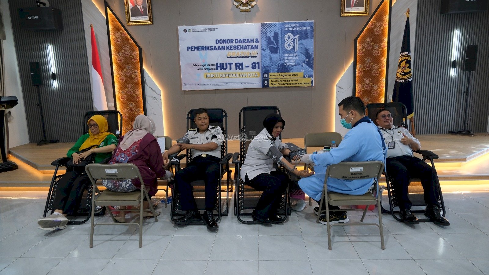 Peduli Kemanusiaan, Kanwil Ditjenpas Babel Gelar Donor Darah dan Pemeriksaan Kesehatan Gratis