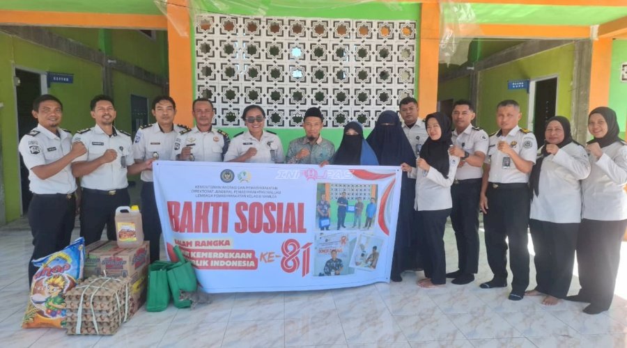 Lapas Namlea Berbagi Sembako di Pesantren Al-Anshor Jikumerasa