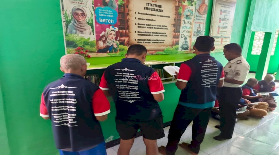 Penuhi Ruang Baca, Warga Binaan Lapas Wahai Antusias Perluas Wawasan
