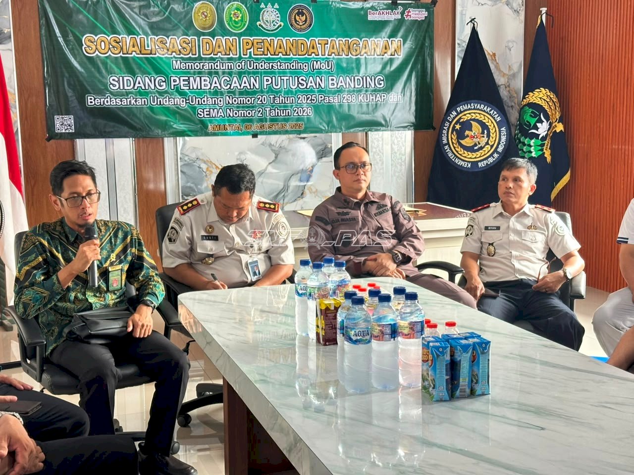 Bapas Amuntai Perkuat Sinergi APH melalui MoU Sidang Putusan Banding