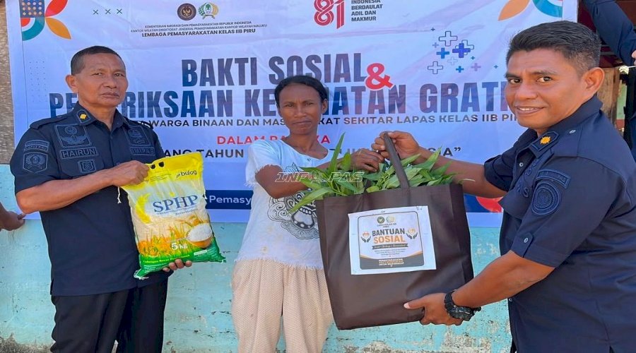 Lapas Piru Tebar Kepedulian melalui Bakti Sosial HUT Ke-81 RI