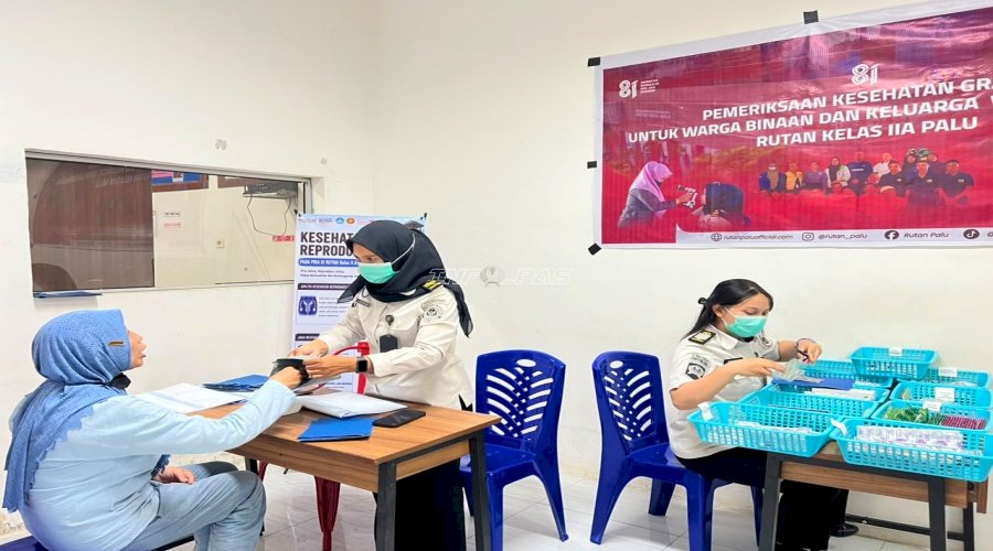 Sambut Kemerdekaan RI, Rutan Palu Gelar Pemeriksaan Gratis untuk Warga Binaan dan Keluarga