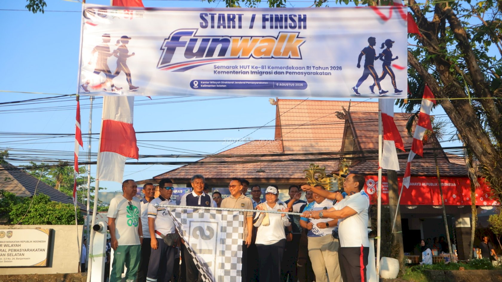 Kanwil Ditjenpas Kalsel Perkuat Kebersamaan lewat Fun Walk HUT Ke-81 Ri