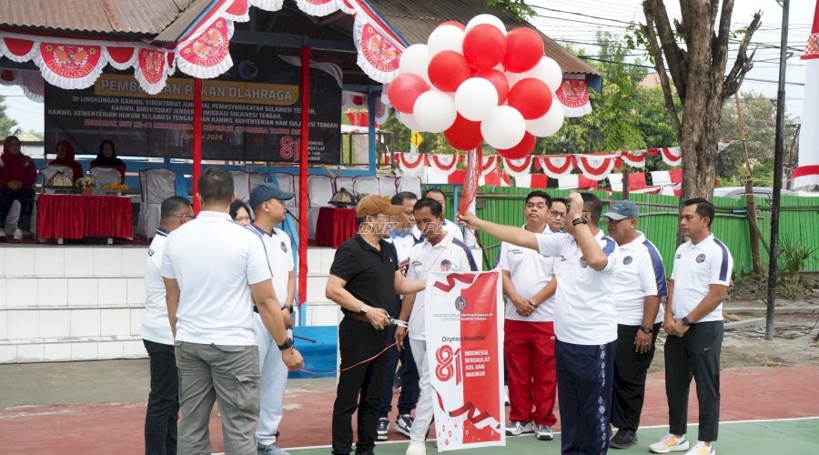 Pekan Olahraga HUT Ke-81 RI di Lingkungan Kanwil Ditjenpas Sulteng Resmi Dimulai