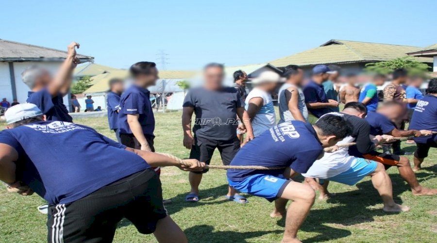 HUT Ke-81 RI, Lapas Banjarmasin Bangun Kebersamaan Warga Binaan lewat Beragam Lomba
