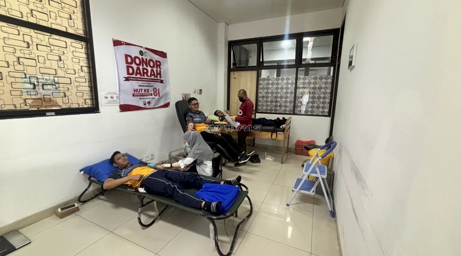 Semarakkan HUT Ke-81 RI, Lapas Tanjung Gelar Donor Darah