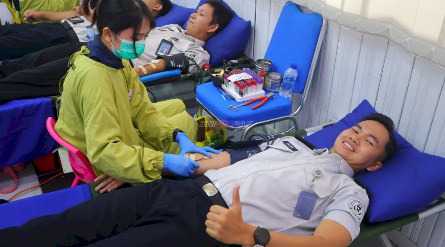 Peringati HUT Ke-81 RI, Kanwil Ditjenpas Kalsel Perkuat Kepedulian lewat Donor Darah