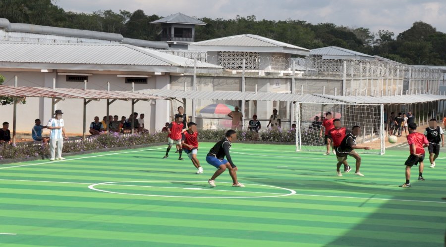 Semangat Merah Putih, Lapas Batulicin Semarakkan HUT Ke-81 RI lewat Futsal dan Voli