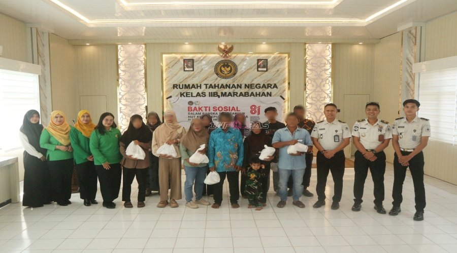 Isi Semangat Kemerdekaan, Rutan Marabahan Berbagi Kepedulian melalui Bakti Sosial