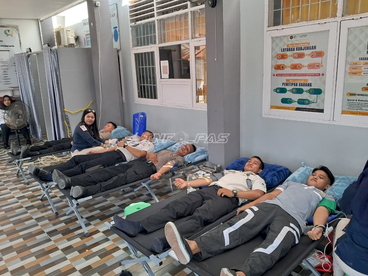 Lapas Tolitoli Libatkan TNI/Polri dalam Aksi Donor Darah HUT RI