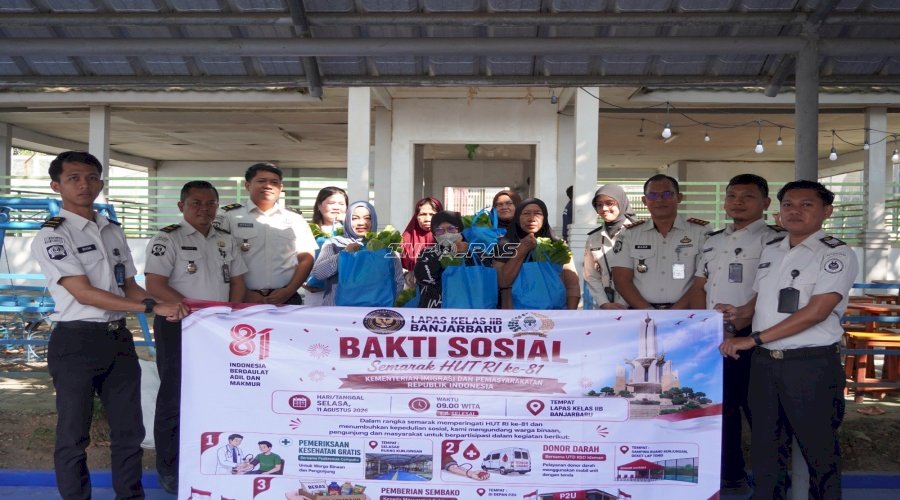 Semarak HUT Ke-81 RI, Lapas Banjarbaru Gelar Baksos dan Layanan Kesehatan