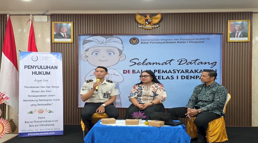 Bapas Denpasar dan LBH Lingkar Karma Berikan Pemahaman Hukum bagi Klien Pemasyarakatan