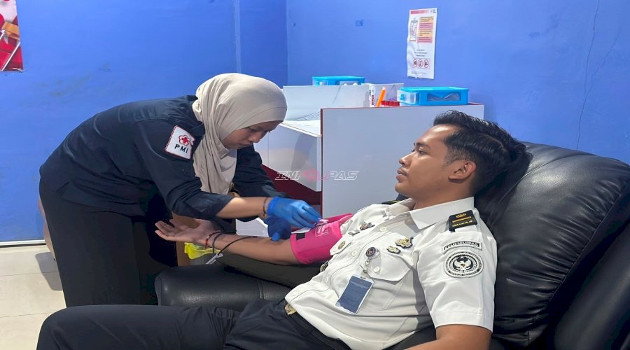 Semarak HUT Ke-81 RI, Rutan Pelaihari Gelar Donor Darah