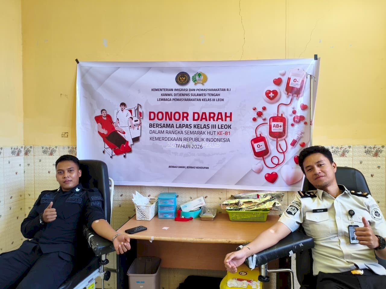 Semarak Kemerdekaan, Lapas Leok Donorkan Darah bagi Masyarakat