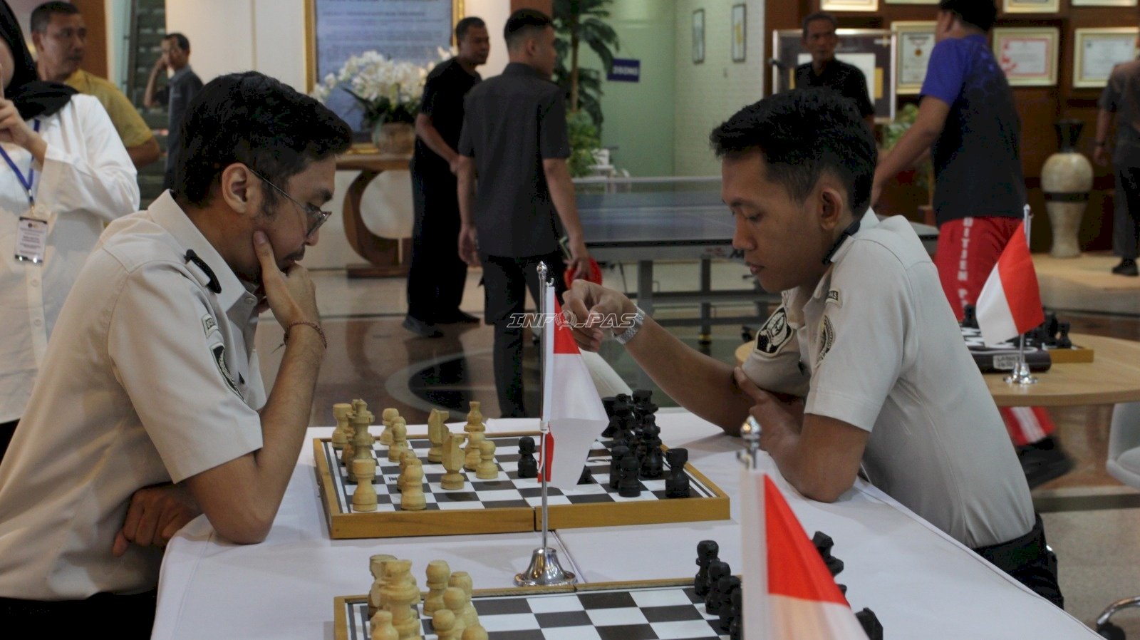 Semarak HUT RI, Ditjenpas Adu Strategi lewat Catur dan Tenis Meja