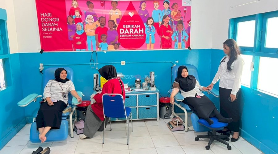 Semarak HUT Ke-81 RI, Bapas Tanjungpandan Salurkan Semangat Kemerdekaan lewat Donor Darah