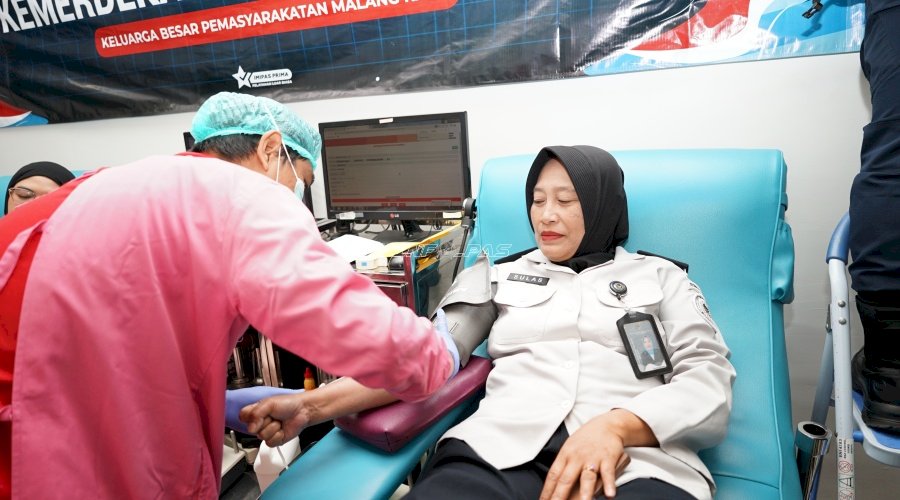 Setetes Darah untuk Sesama, Aksi Nyata Petugas Lapas Perempuan Malang Tunjukkan Kepedulian