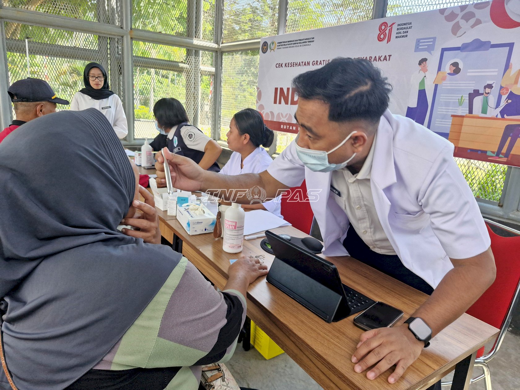 Peduli Kesehatan Warga, Rutan Donggala Gelar Cek Kesehatan Gratis