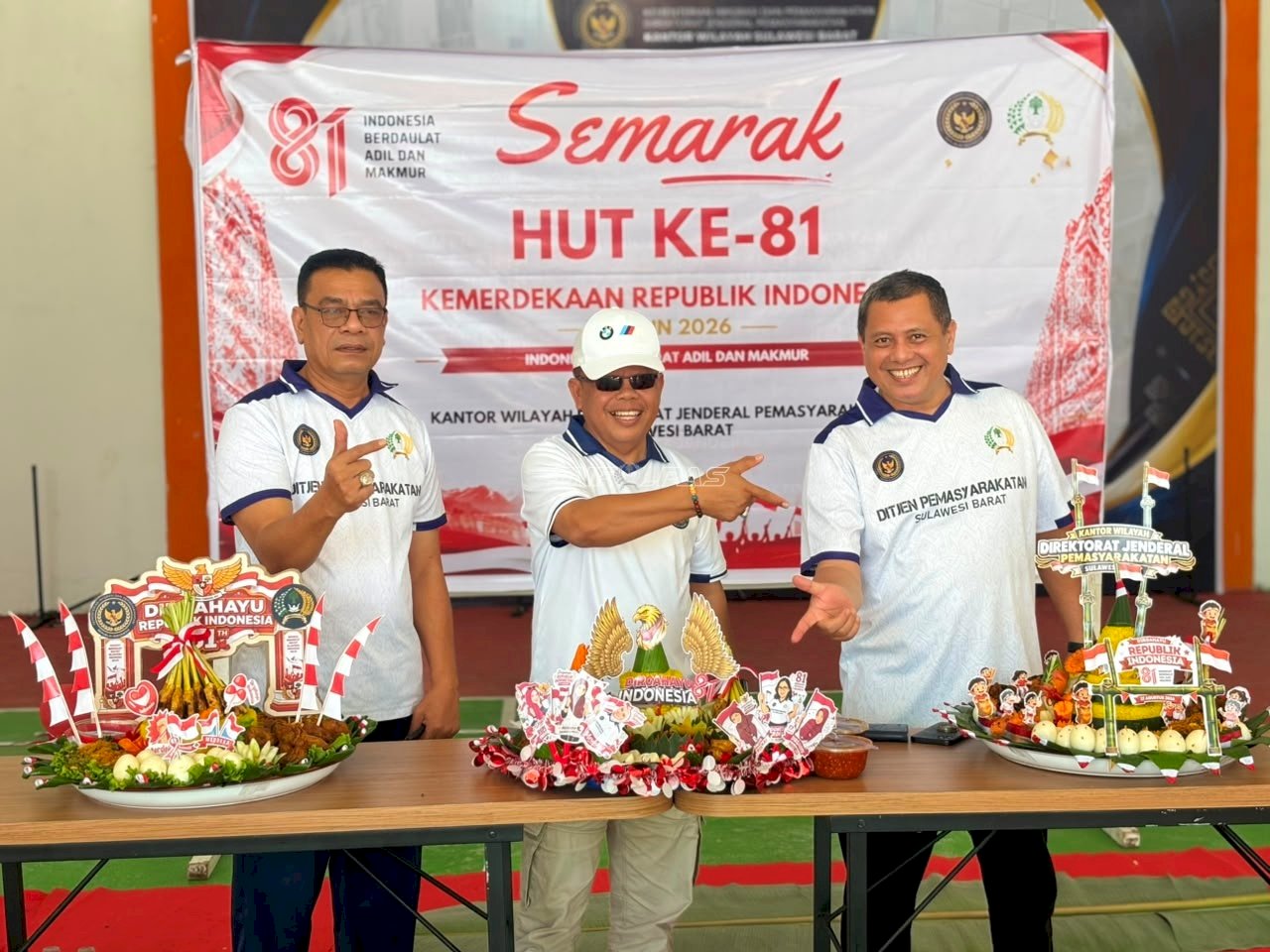 Kanwil Ditjenpas Sulbar Gelar Baksos dan Lomba Tumpeng Semarakkan HUT RI
