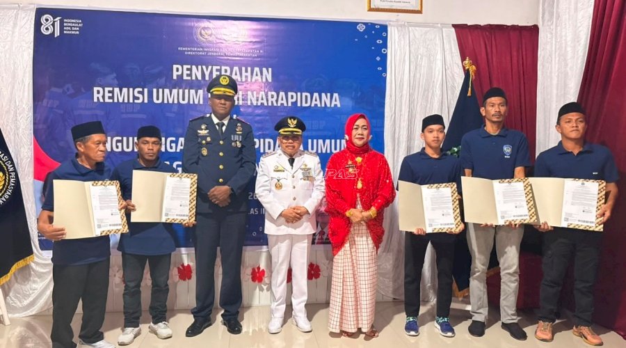 Peringati HUT Ke-81 RI, Rutan Majene Gelar Penyerahan RU bagi 57 Warga Binaan 