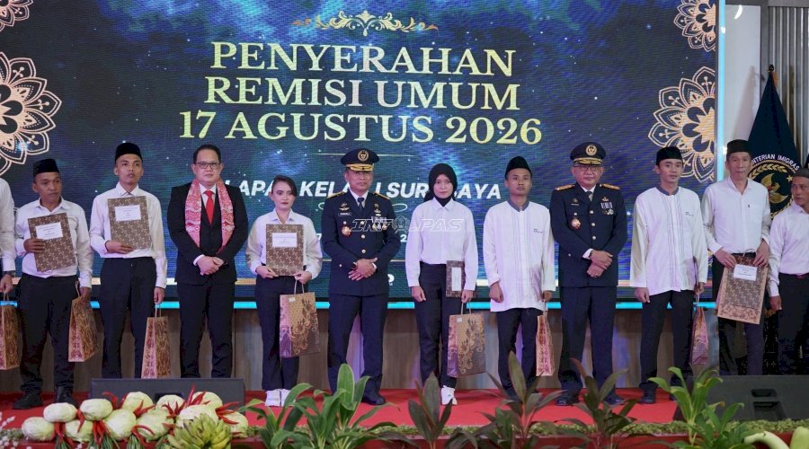 Sebanyak 1.108 Warga Binaan Lapas Kelas I Surabaya Terima Remisi HUT Ke-81 RI