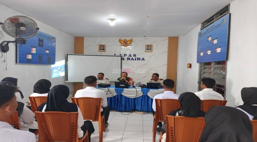 Lapas Bandanaira Gandeng Koramil 1502-01/Banda Perkuat Karakter dan Wawasan Kebangsaan Peserta Magang