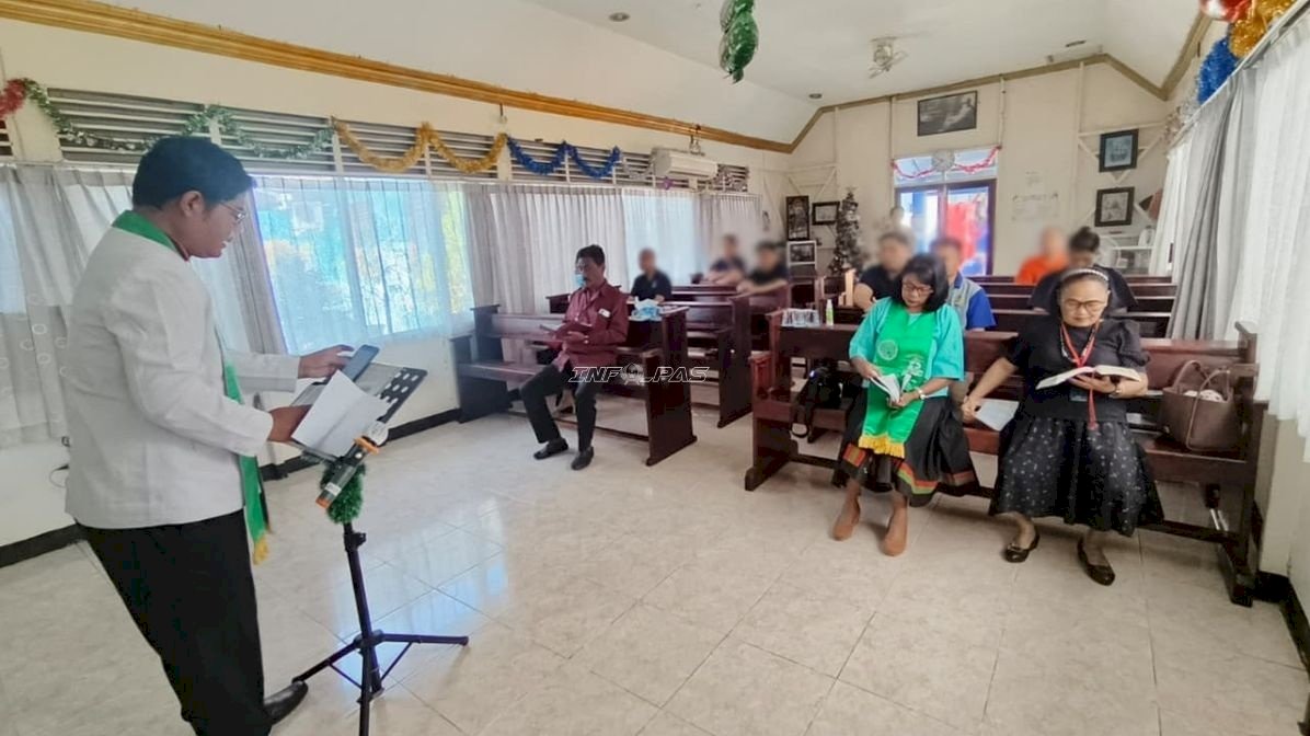 Ibadah Rutin Bulanan Kuatkan Iman Warga Binaan Kristiani Lapas Banjarmasin