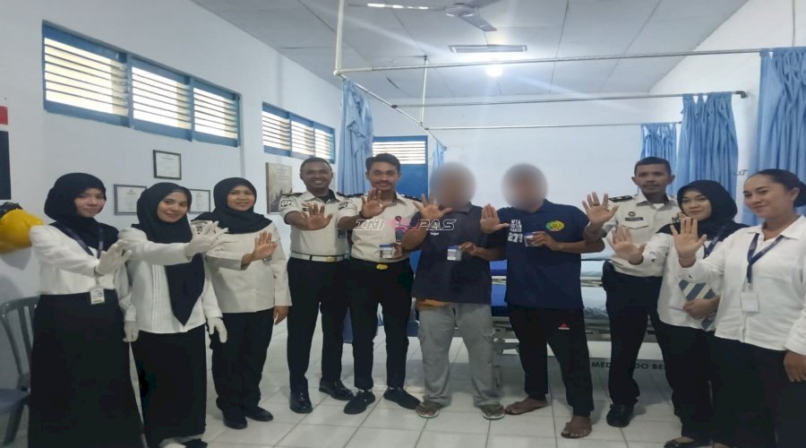 Rutan Masohi Cegah dan Berantas Narkoba lewat Tes Urine Petugas dan Warga Binaan