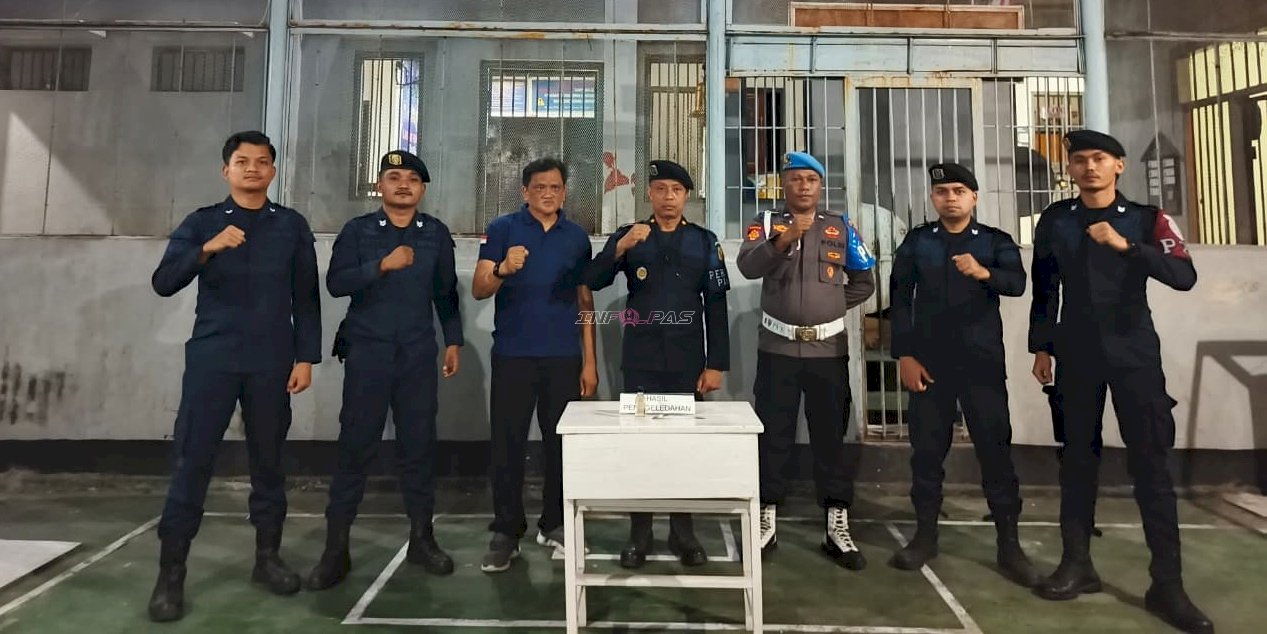 Lapas Wahai dan Polsek Gelar Razia Humanis Nan Tegas