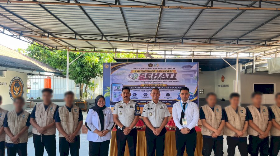 Lapas Takalar Lantik Kader Kesehatan dan Luncurkan Aplikasi SEHATI