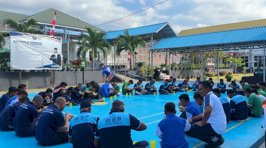 Lapas Luwuk Bangun Kebersamaan Warga Binaan dan Tamping lewat Santap Nasi Kuning  