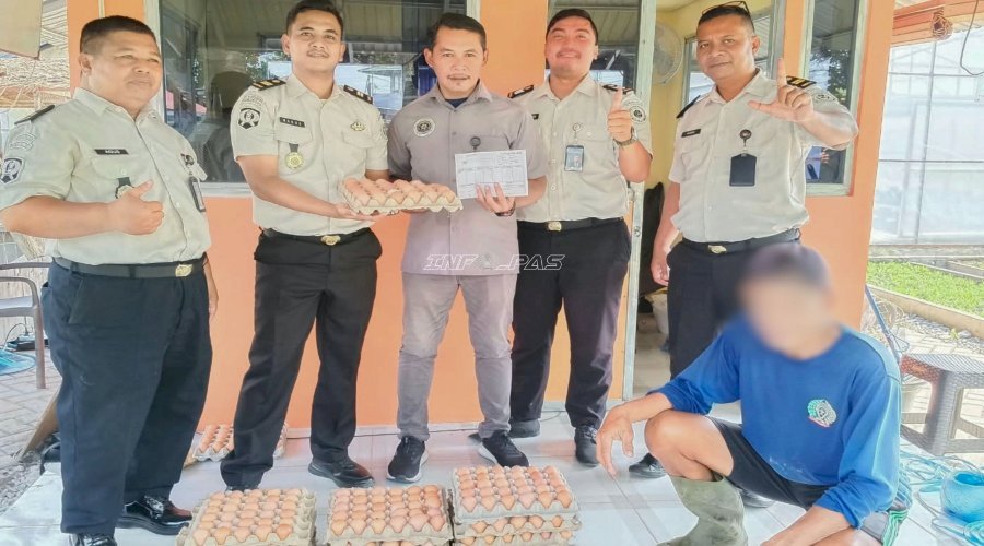 Lapas Banjarmasin Pasarkan 420 Butir Telur SAE 1 melalui Koperasi