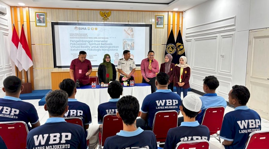 Gandeng Univ. PPNI Mojokerto, Lapas Mojokerto Fasilitasi Penelitian Pengembangan Intervensi Psikososial-Spiritual Berbasis VR