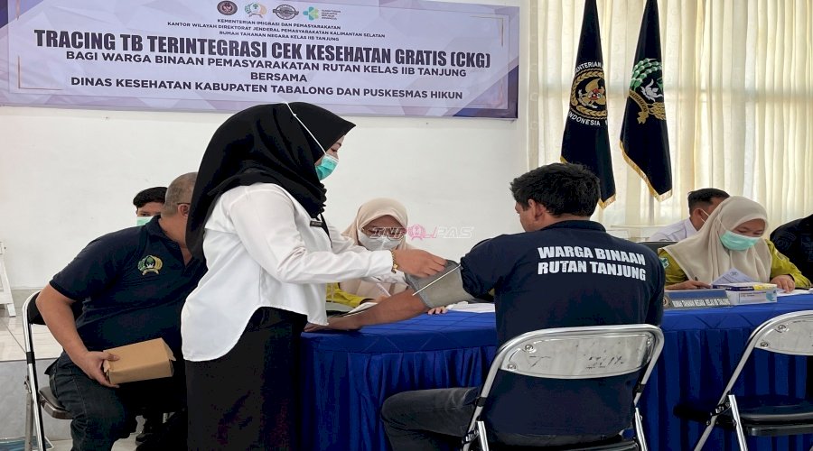 Rutan Tanjung Gelar Cek Kesehatan Gratis dan Skrining TBC bagi Warga Binaan
