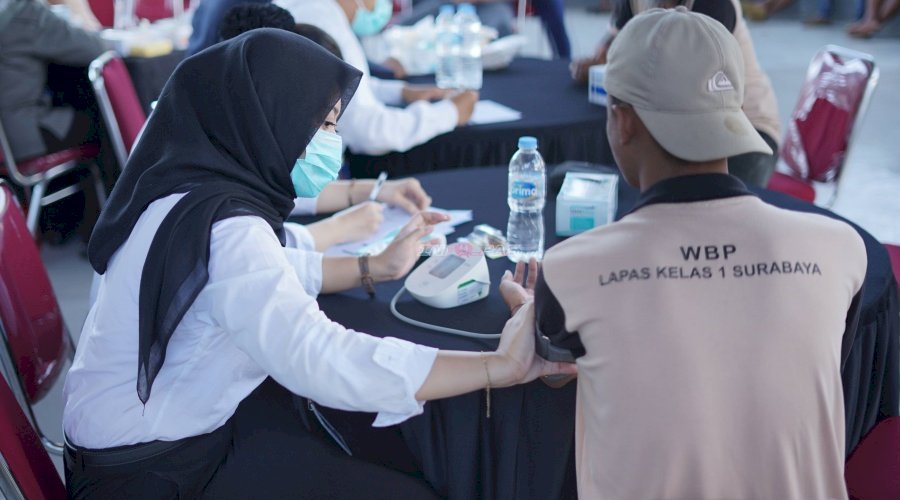 Lapas Kelas I Surabaya Gandeng Puskesmas Jabon, 100 Warga Binaan Jalani Pemeriksaan Kesehatan