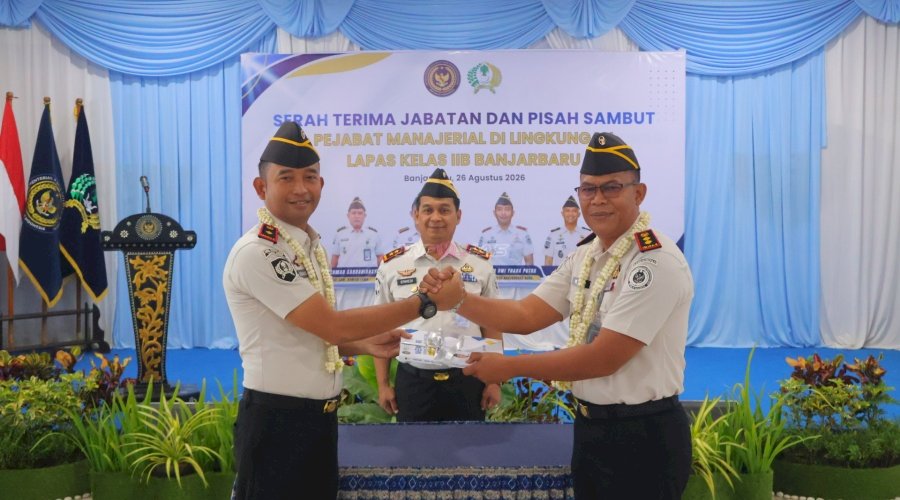 Estafet Kepemimpinan di Lapas Banjarbaru, Ini Pesan Kakanwil Ditjenpas Kalsel