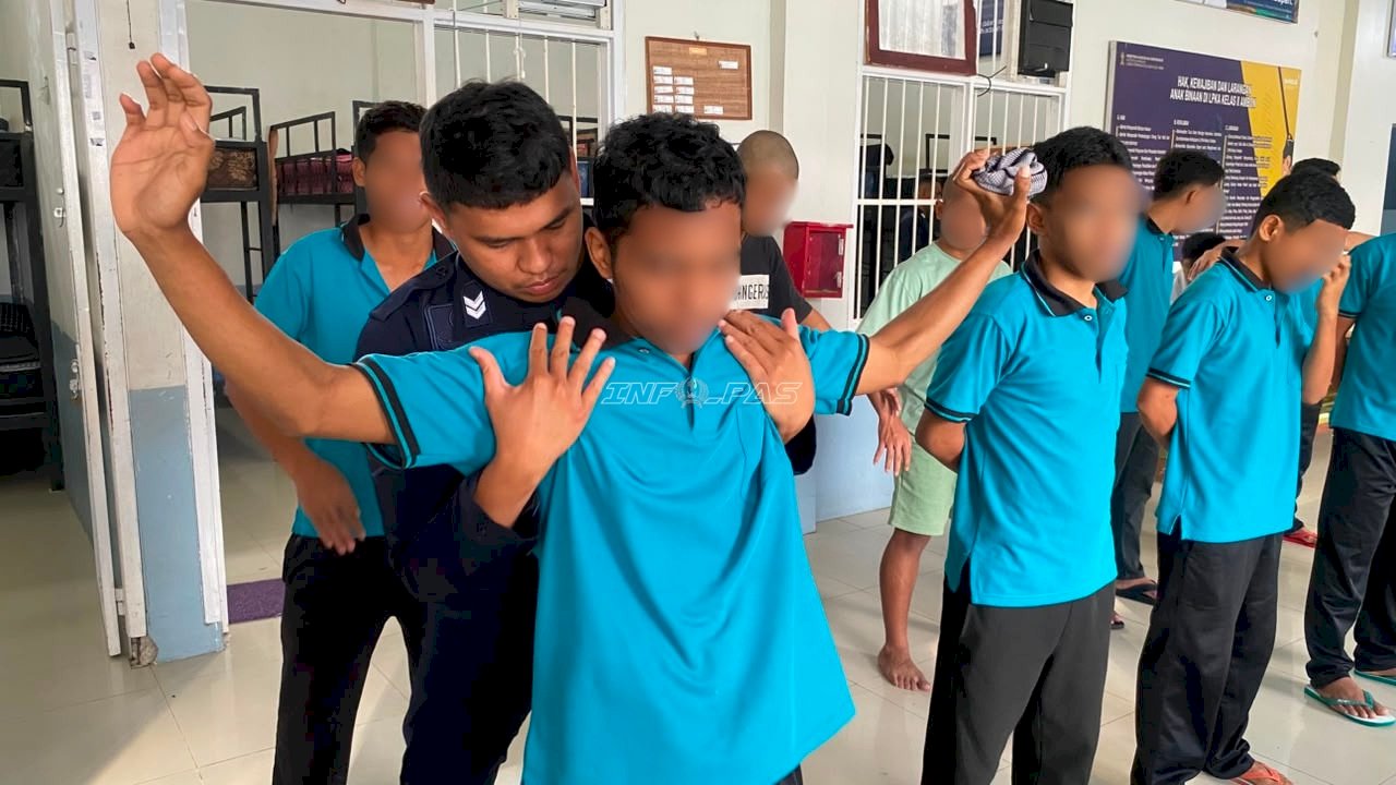 Deteksi Dini Gangguan Kamtib, LPKA Ambon Gelar Penggeledahan Rutin