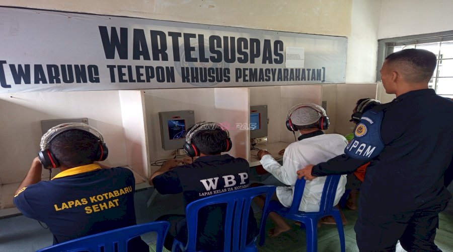 Lewat Wartelsuspas, Lapas Kotabaru Fasilitasi Komunikasi Warga Binaan dengan Keluarga