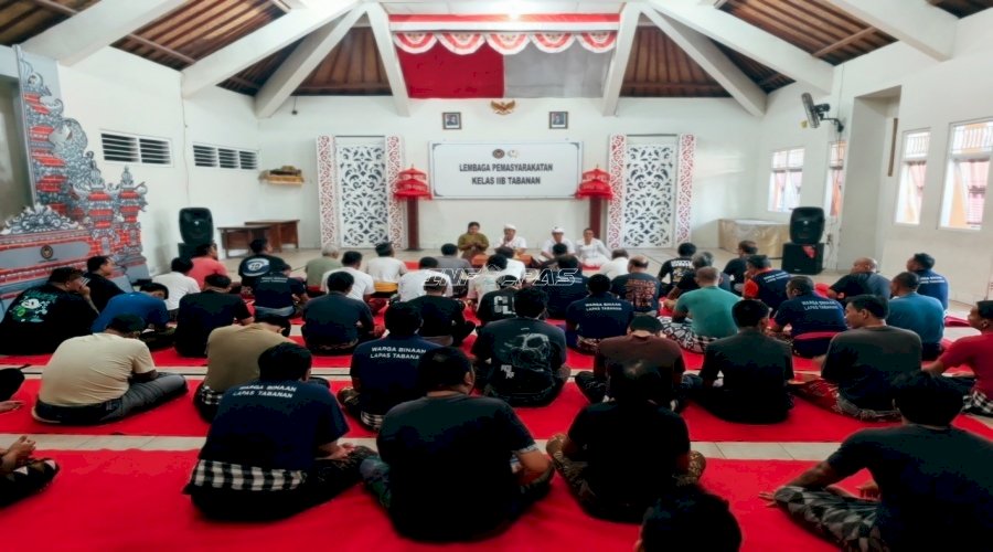 Ikuti Dharma Wacana, Lapas Tabanan Bentuk Karakter Warga Binaan lewat Pembinaan Spiritual