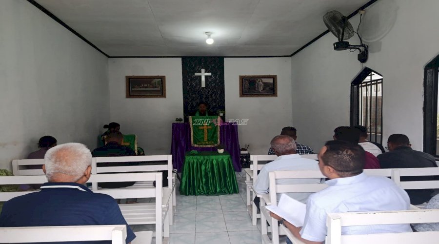 Syukuri Berkat Bulan Agustus, Warga Binaan Lapas Wahai Jalani Kebaktian Kunci Bulan