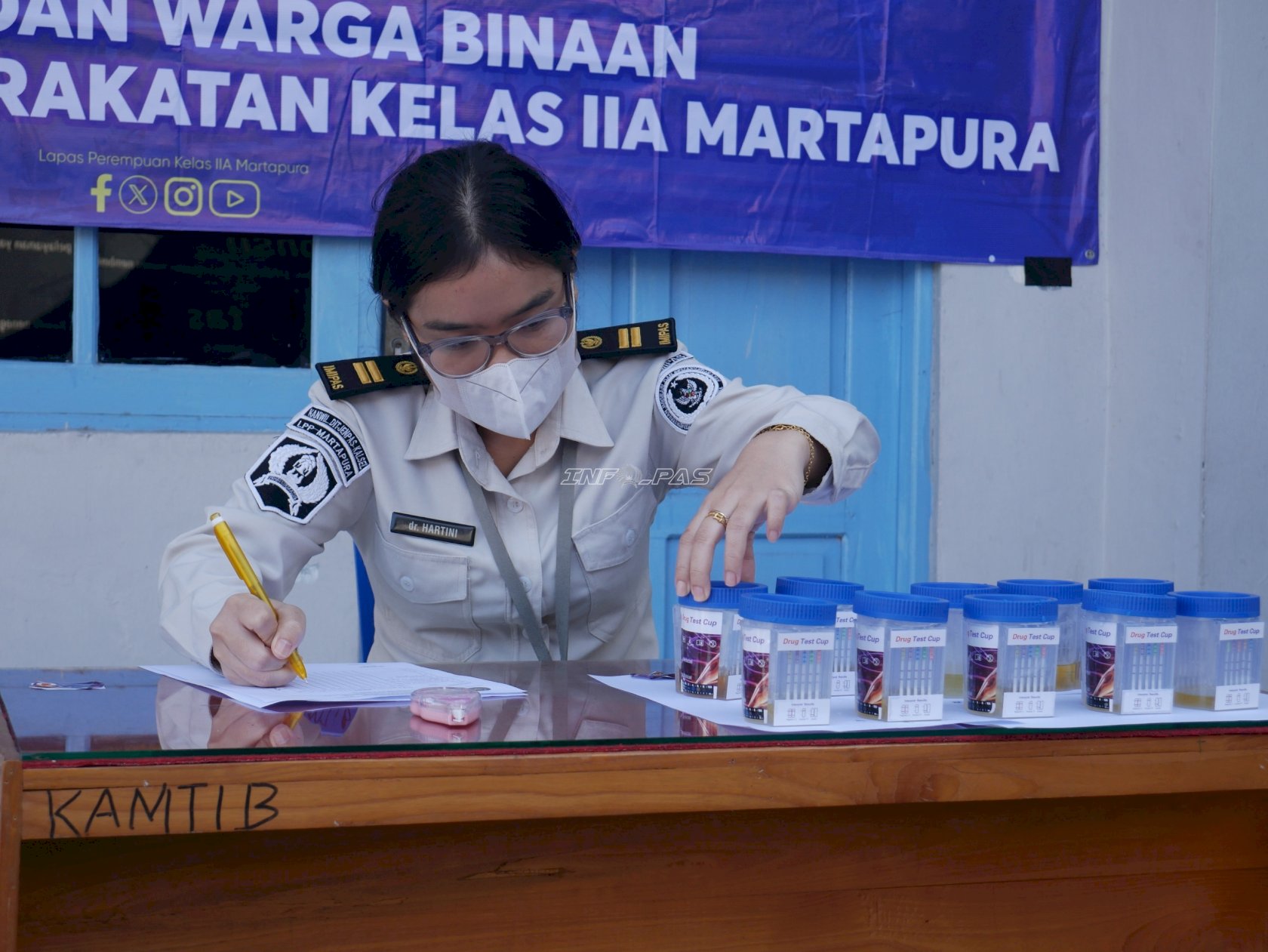 Komitmen Zero Narkoba, Lapas Perempuan Martapura Lakukan Tes Urine Mendadak